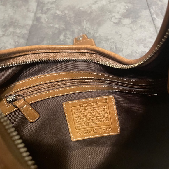 Coach Tan and Brown Hobo Bag with Leather Accents - Picture 3 of 4